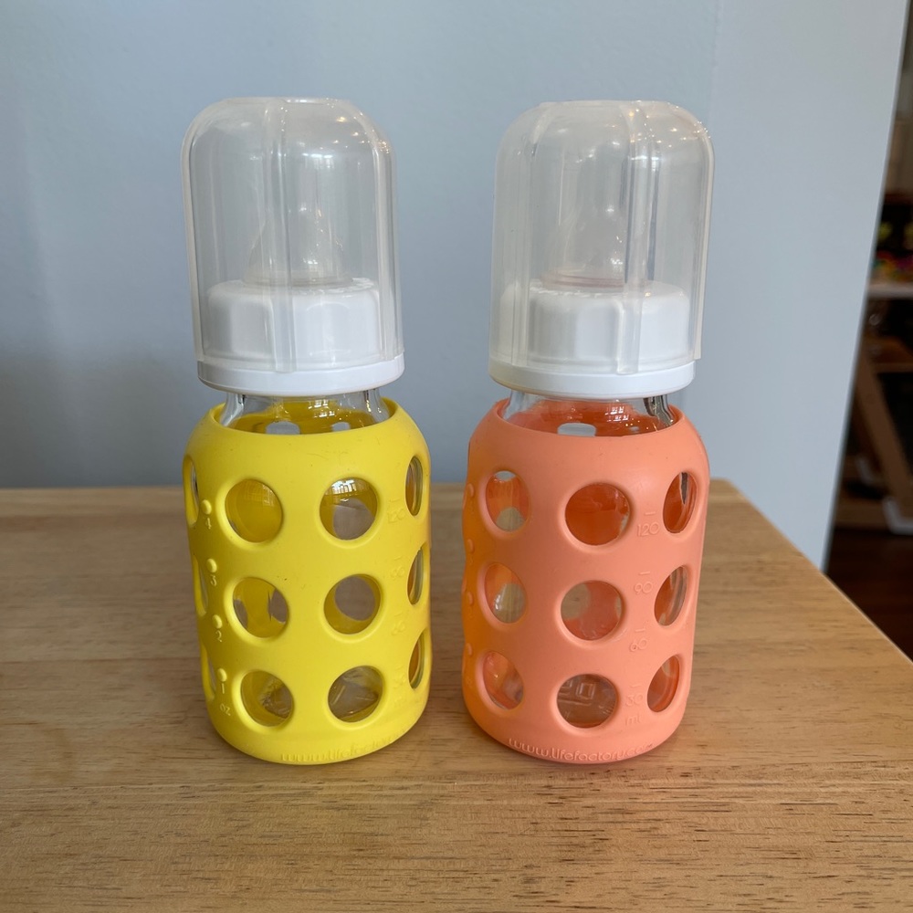 Life Factory 4oz Glass Bottles Lifefactory